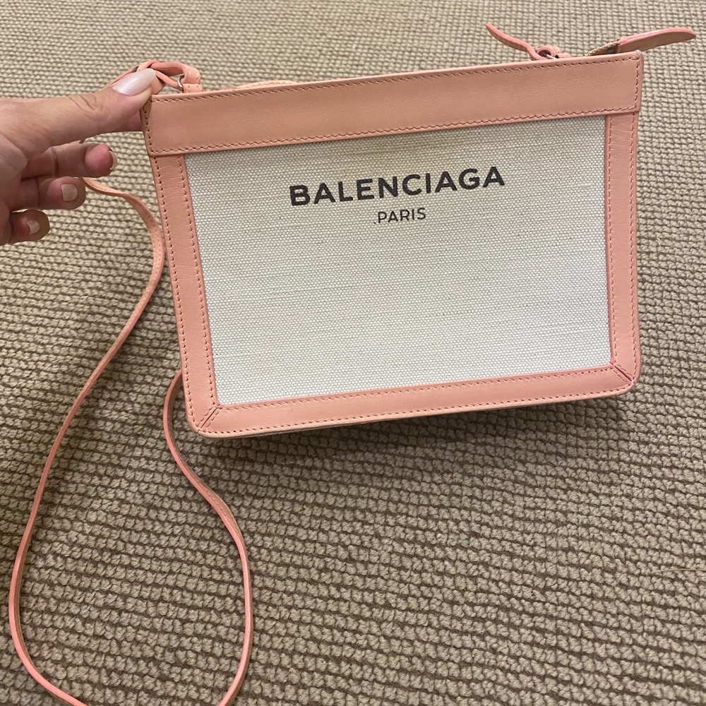Balenciaga canvas and leather bag!
